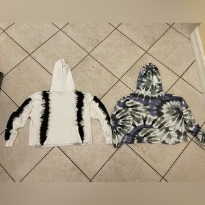 bundle of two cropped boxy fit mens hoodies